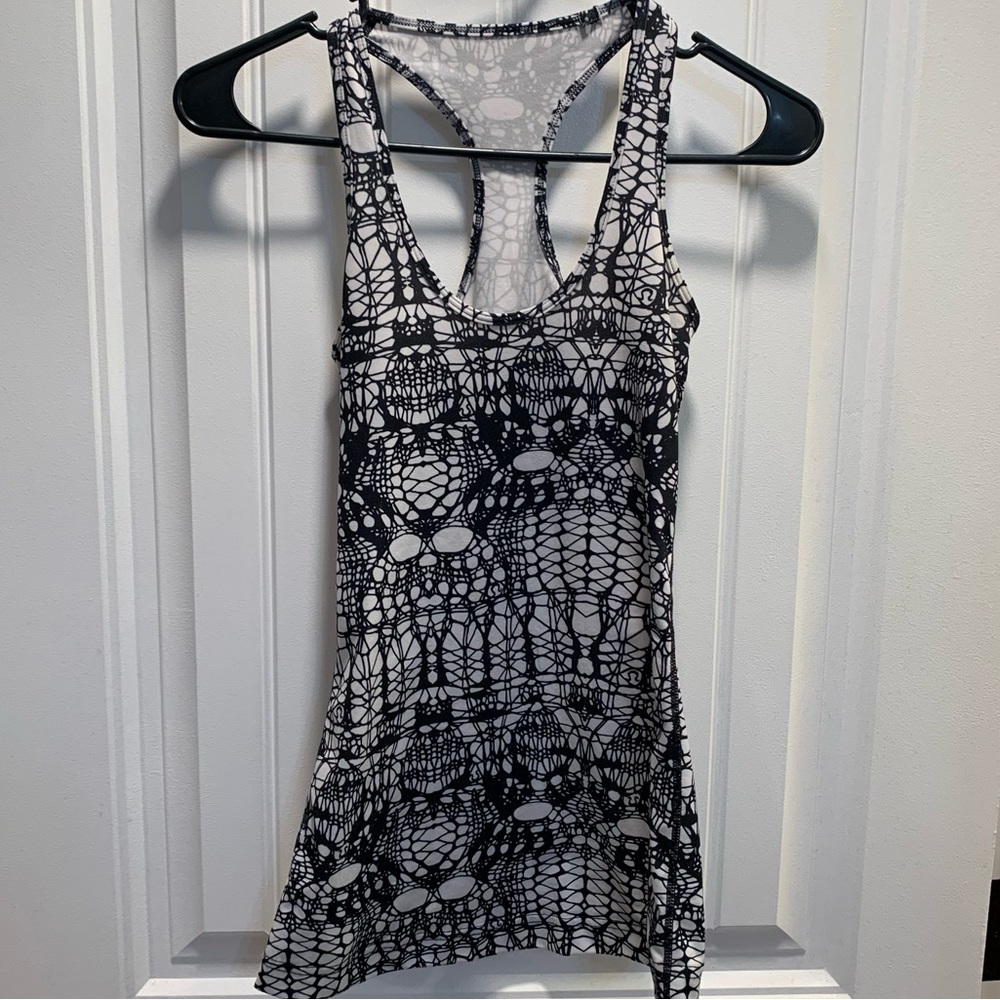 Lululemon tank. Black and white. Racerback. Tank. Small.